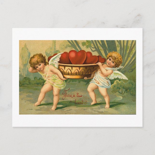 Postal Tazón de corazones (Anverso)