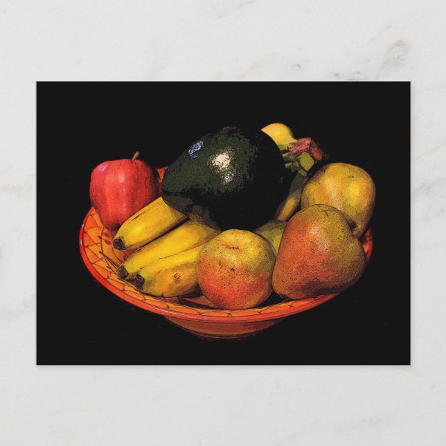 Postal Tazón de fruta (Anverso)