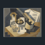 Postal Tazón de guitarra y fruta en una mesa, 1918<br><div class="desc">Tazón de guitarra y fruta en una mesa,  1918 (aceite en lienzo),  Gris,  Juan (1887-1927)|XOS 3959978</div>