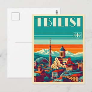 Postal Tbilisi Capital de Georgia, regalos souvenirs retr