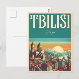 Postal Tbilisi Capital de Georgia, regalos souvenirs retr