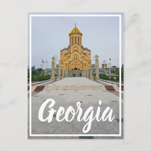 Postal Tbilisi Georgia Sameba Catedral de la Santísima Tr (Anverso)