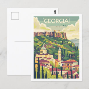 Postal Tbilisi Georgia Vintage Famoso lugar de viaje