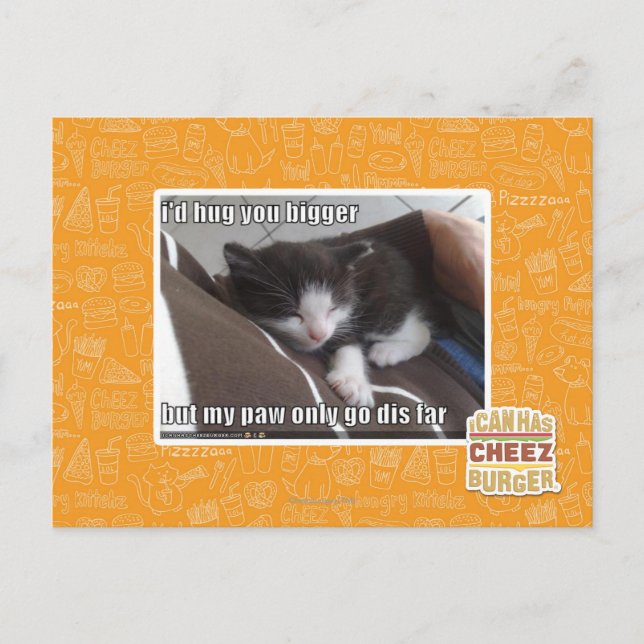 Postal Te abrazaría más grande (Anverso)