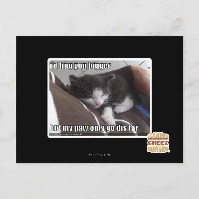 Postal Te abrazaría más grande (Anverso)