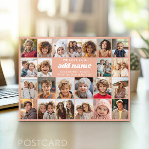 Postal Te Amamos Abuela - Collage de 23 Fotos