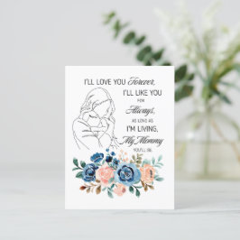 Postal Te amaré para siempre, Floral de citas del Día de