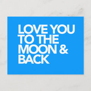 Postal Te Amas Al PERSONALIZADO De La Luna Y La Espalda.