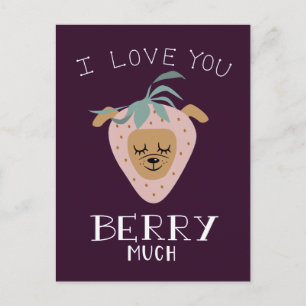 Postal Te Amas BERRY Mucho Divertido Día de San Valentín 
