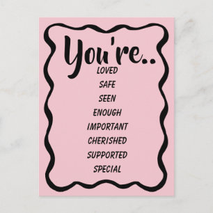 Postal Te Amas Seguro Visto Suficiente Tipo Inspirador