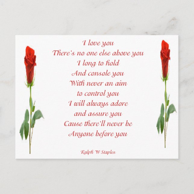 Postal Te amo (Anverso)