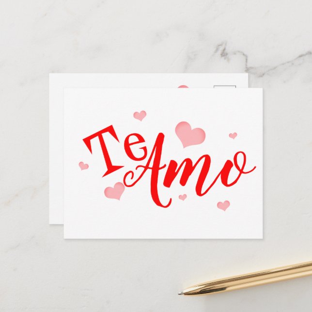 Postal - Te Amo (Anverso/Reverso In Situ)
