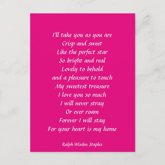 Postal Te amo (Anverso)