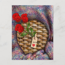 Postal Te amo a la luna y atrás