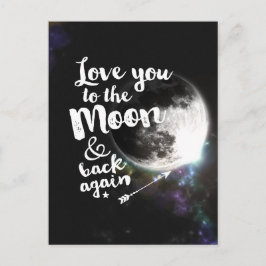 Postal Te amo a la luna y de nuevo ・ Diseño del espacio