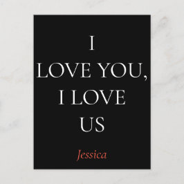 Postal Te amo a ti y a nosotros, personalizar personaliza