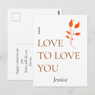 Postal Te amo amarte, personalizar personalizar