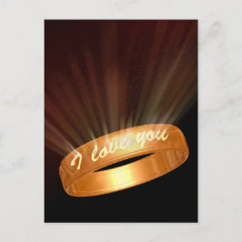 Postal "Te amo" anillo de oro