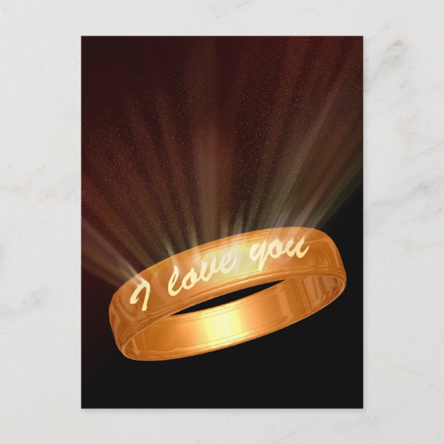 Postal "Te amo" anillo de oro (Anverso)