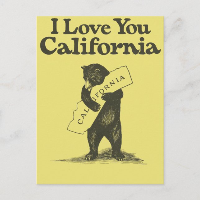 Postal Te amo California (Anverso)