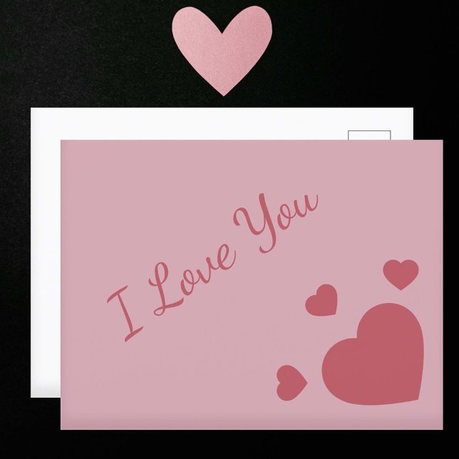 Postal Te Amo con Corazones (I Love You with Hearts Postcard)