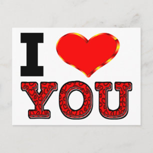 Postal Te amo con el corazón 3D