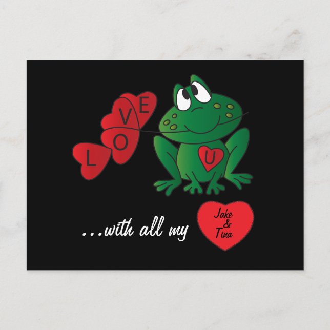 Postal Te amo con todo mi corazón (Anverso)