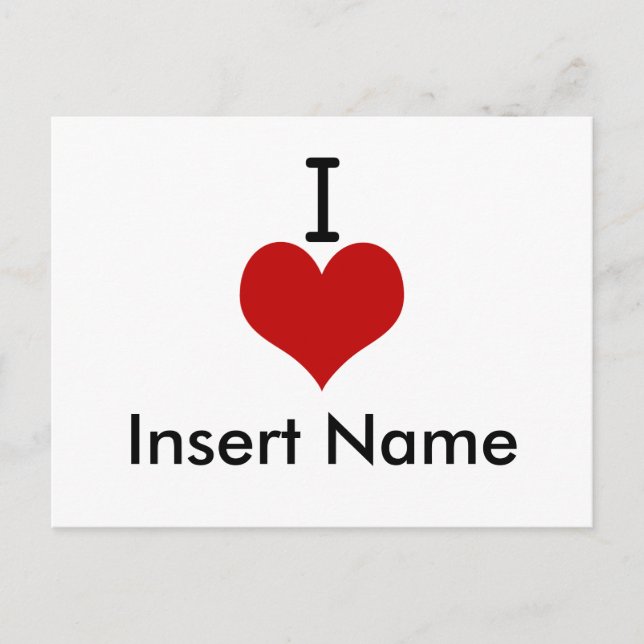 Postal Te Amo (corazón) (Anverso)