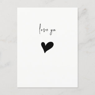 Postal Te Amo Corazón Pequeño Minimalista