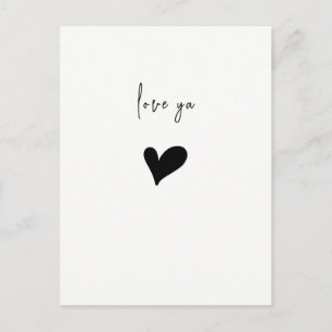 Postal Te Amo Corazón Pequeño Minimalista