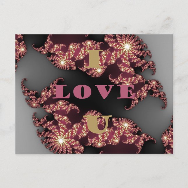 Postal Te amo desde aquí hasta las galaxias (Anverso)