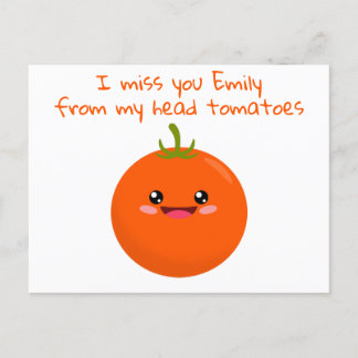 Postal Te Amo Desde Mi Cabeza Tomates Funny Pun