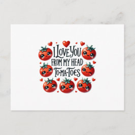 Postal Te Amo Desde Mis Tomates Hasta La Cabeza - Juego d