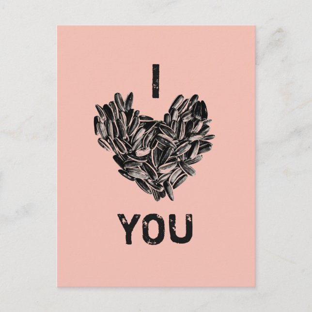 Postal "Te Amo" Divertido Lindo Genial Único (Anverso)