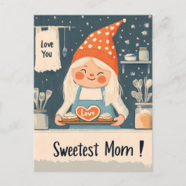 Postal Te amo, dulce mamá diseño