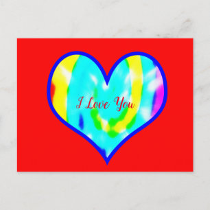 Postal Te Amo El Corazón Tejido