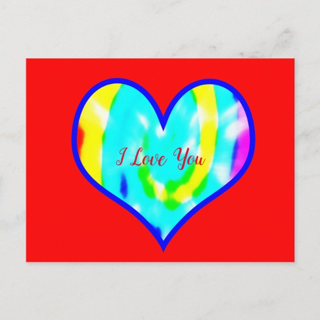 Postal Te Amo El Corazón Tejido (Anverso)