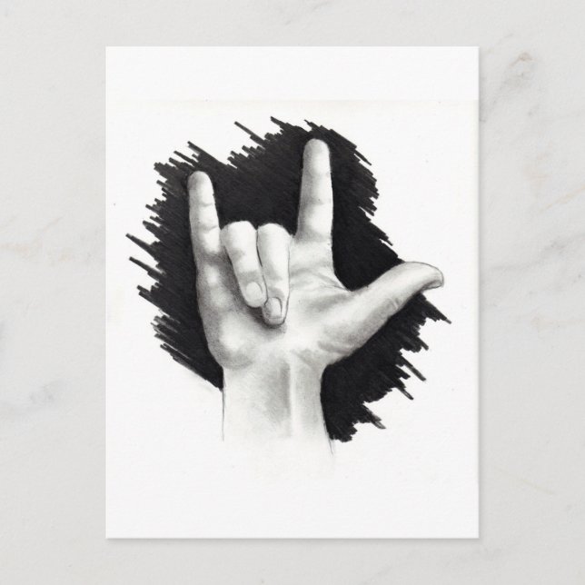 POSTAL TE AMO EN ASL #2 (Anverso)