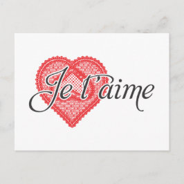 Postal Te amo en francés - Je t'aime