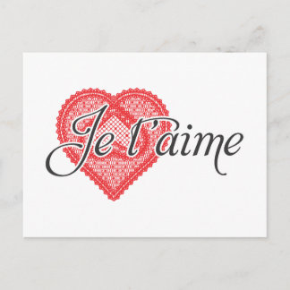 Postal Te amo en francés - Je t'aime