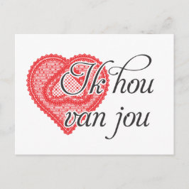 Postal Te amo en holandés - Ik hou van jou