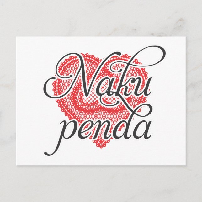 Postal Te amo en swahili - Naku penda (Anverso)