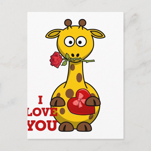 Postal te amo, giraffe (Anverso)