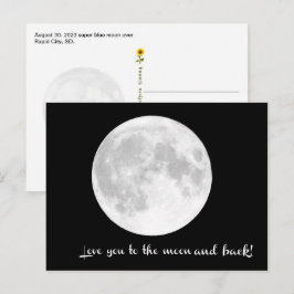 Postal Te amo hasta la luna y de vuelta. SD -