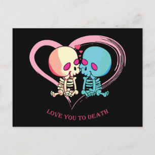 Postal Te amo hasta la muerte por Día de San Valentín.