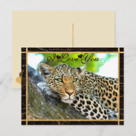 Postal Te Amo Leopard Photo