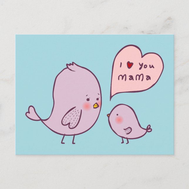 Postal Te Amo Mamá (Anverso)