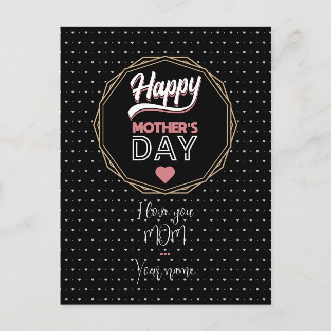 Postal Te amo mamá (Anverso)