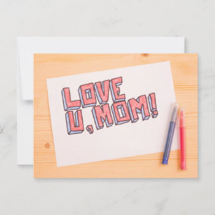 Postal Te amo, mamá