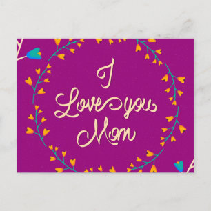 Postal Te amo mamá Feliz Día de la Madre Herencia Floral